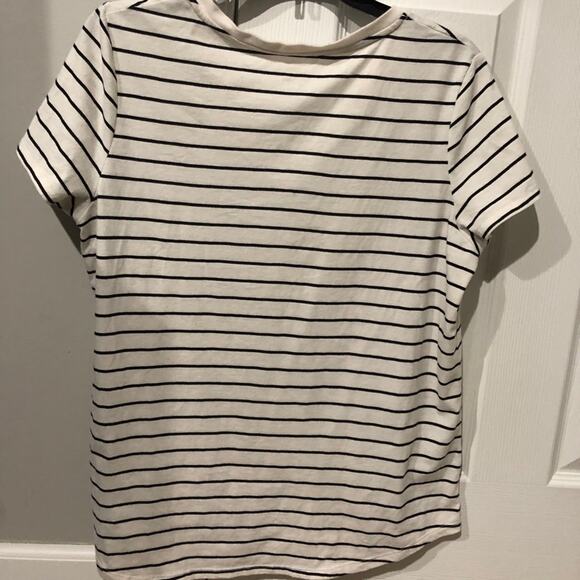 Mossimo Stripped V-Neck T-Shirt - Picture 2 of 4